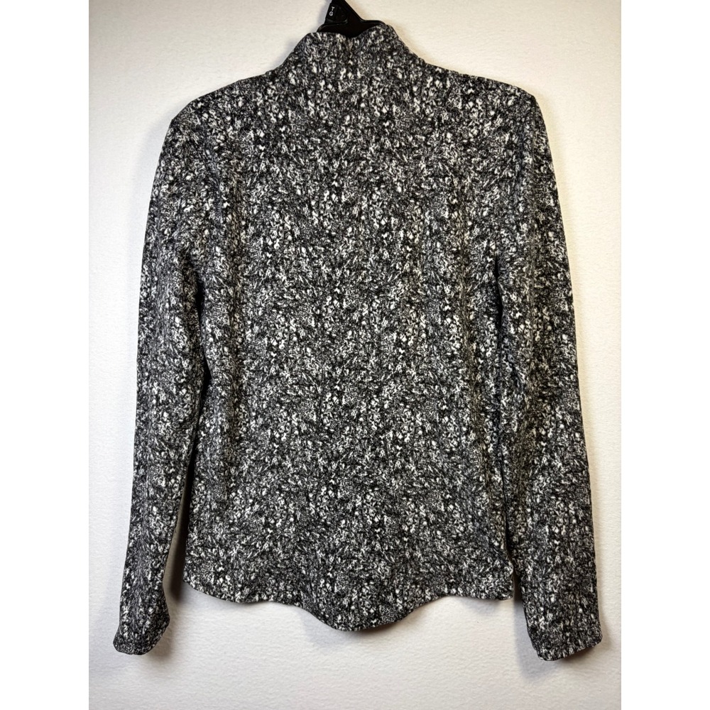 Spyder Quarter Zip Pullover Womens Small Black White Excellent Marled Space Dye